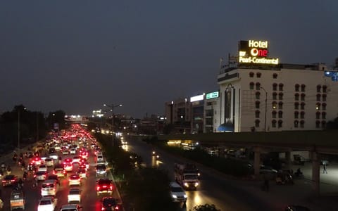 Night, City view, Location