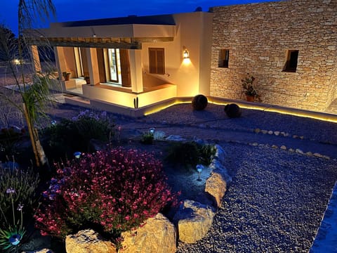 Property building, Night, Garden, Garden view