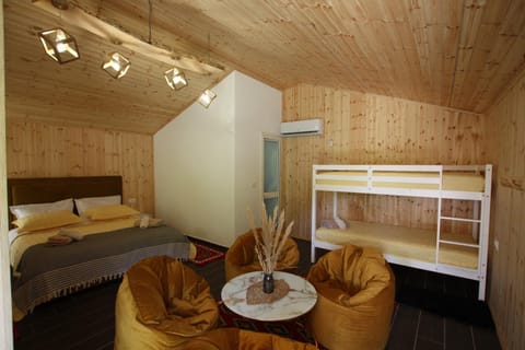 Bed, Living room, Photo of the whole room, Seating area, bunk bed, air conditioner