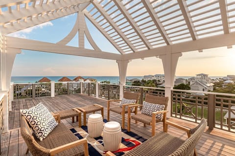 Rooftop Deck Gulf View Pool Firepit Walk to Beach Rosemary Beach House in Inlet Beach