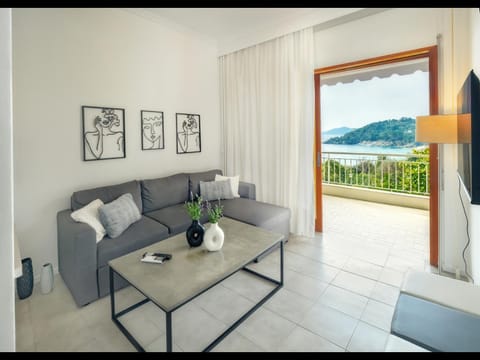 Natural landscape, View (from property/room), Living room, Sea view