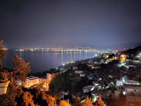 Night, Natural landscape, Bird's eye view, City view, Mountain view, Sea view