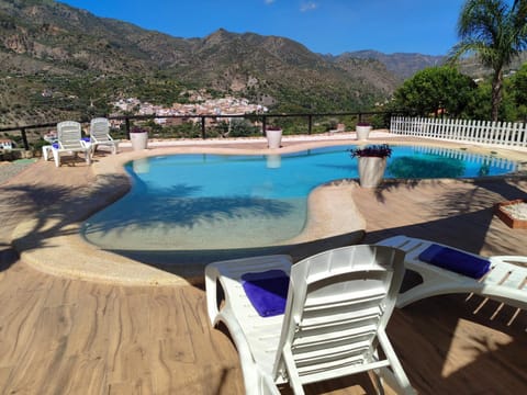 Natural landscape, Mountain view, Swimming pool