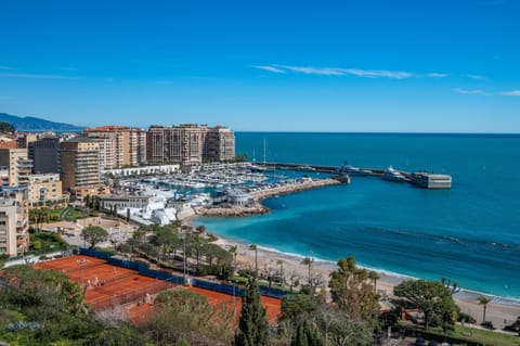 Property building, View (from property/room), Balcony/Terrace, Tennis court