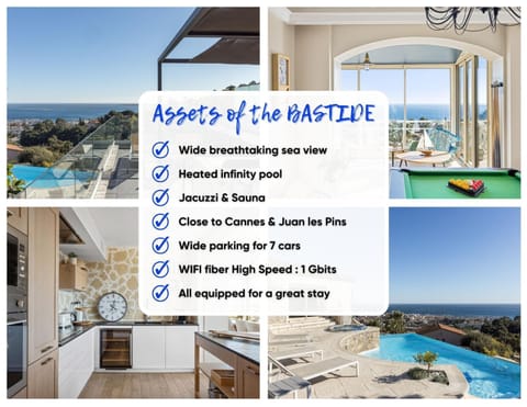 Villa Bastide : Sea view / Hot Tub / Sauna Villa in Antibes