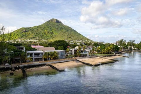 Natural landscape, Beach, Mountain view