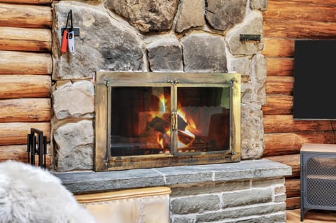 Living room, fireplace