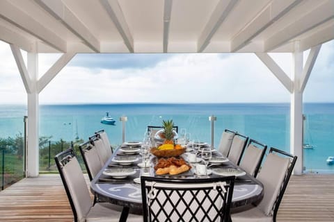 Patio, Natural landscape, Dining area, Sea view