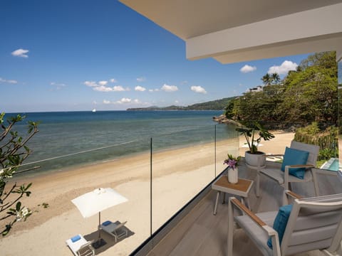 Day, Natural landscape, View (from property/room), Balcony/Terrace, Seating area, Beach