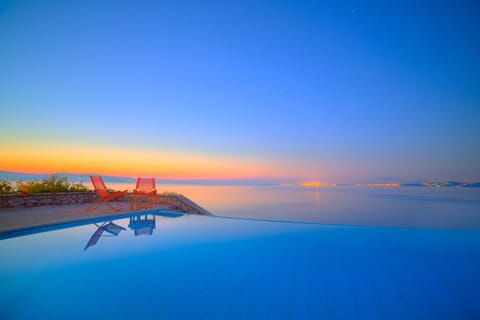 Natural landscape, Pool view, Sea view, Sunset