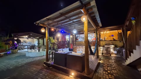 Property building, Patio, Night