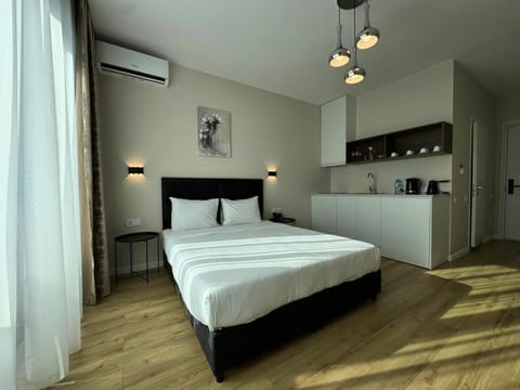 Bed, Kitchen or kitchenette, Photo of the whole room, Bedroom, air conditioner