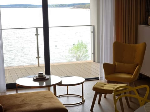 Living room, Seating area, Lake view