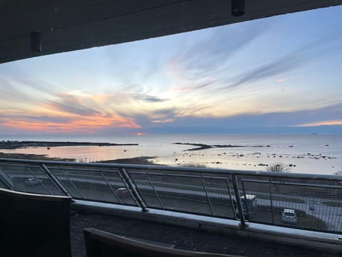 View (from property/room), Balcony/Terrace, Beach, Sea view, Sunset