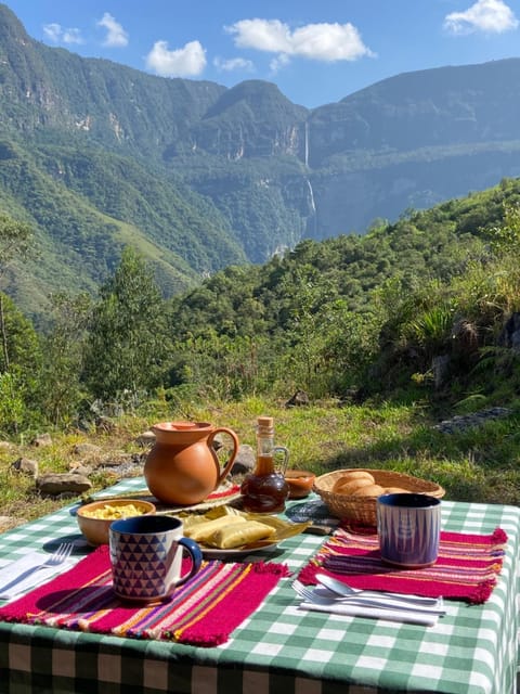 Natural landscape, Food, Mountain view, Breakfast