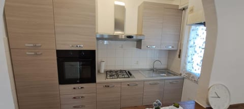 Kitchen or kitchenette, oven, stove