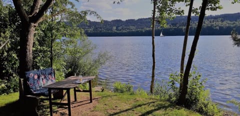 Ferienhaus direkt am See mit Garten und Parkplatz House in Lipno nad Vltavou