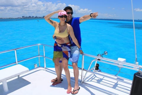 Catamaran Fragata Cancun Docked boat in Cancun