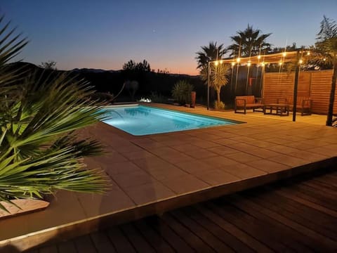 Balcony/Terrace, Pool view, Swimming pool, Sunset