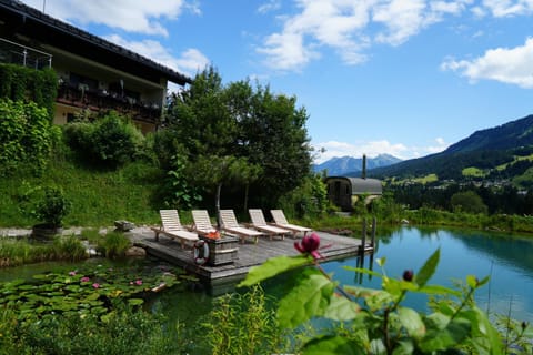 Summer, Garden, Lake view, sunbed