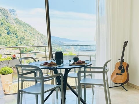 View (from property/room), Living room, Dining area, Sea view