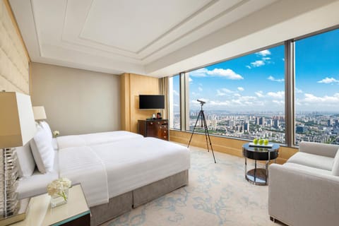 Bed, TV and multimedia, Photo of the whole room, City view