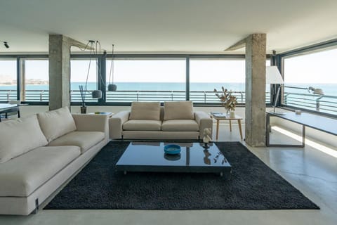 View (from property/room), Living room, Sea view