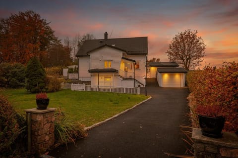 Property building, Garden, Garden view, Sunset