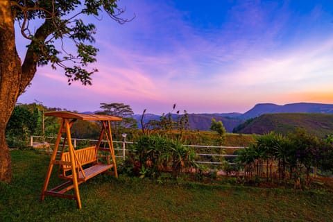 Natural landscape, Garden, View (from property/room), Mountain view, Sunset