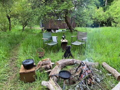 The shepherds hut at abberley glamping Campground/ 
RV Resort in Wyre Forest District