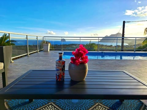 Patio, Pool view, Sea view