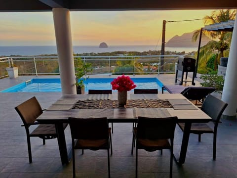 Natural landscape, Dining area, Sea view, Swimming pool