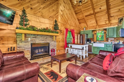 Living room, Dining area, fireplace, fireplace, kitchen