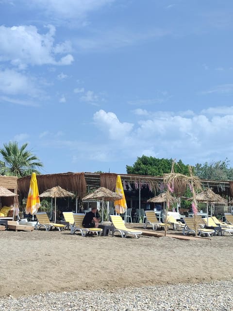 Property building, Beach, Sea view, sunbed