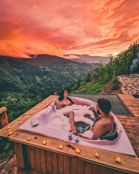 Balcony/Terrace, Sunset, group of guests