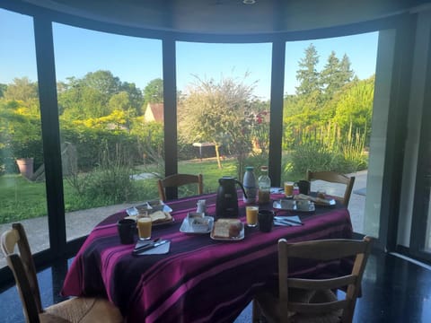 Food and drinks, Dining area, Garden view