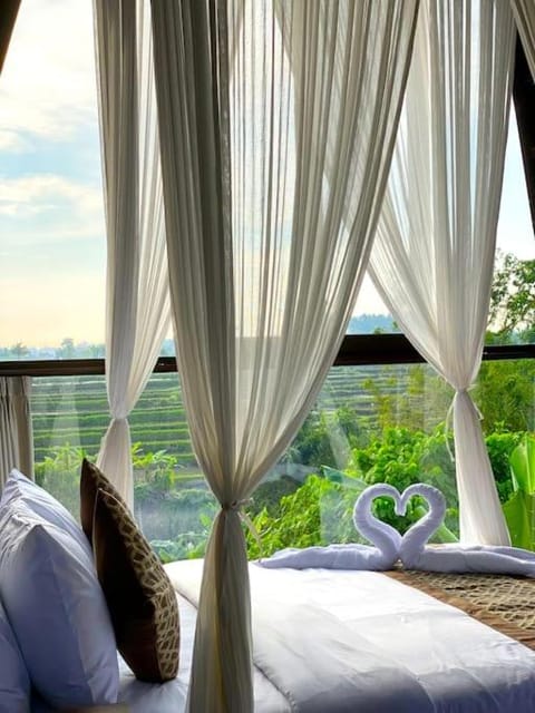 Bed, Natural landscape, View (from property/room), Bedroom