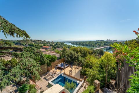 Nearby landmark, Day, Natural landscape, Bird's eye view, Pool view, River view, Swimming pool