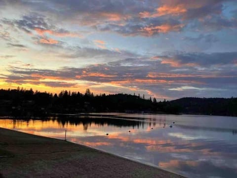 Natural landscape, Lake view, Sunset