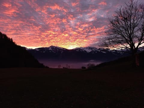 Natural landscape, Mountain view, Sunset