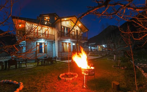 Property building, Night, Garden view