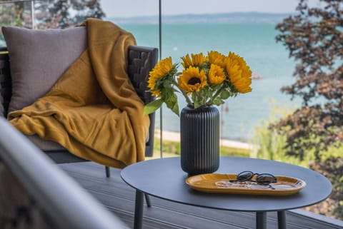 View (from property/room), Balcony/Terrace, Seating area, Autumn, Lake view