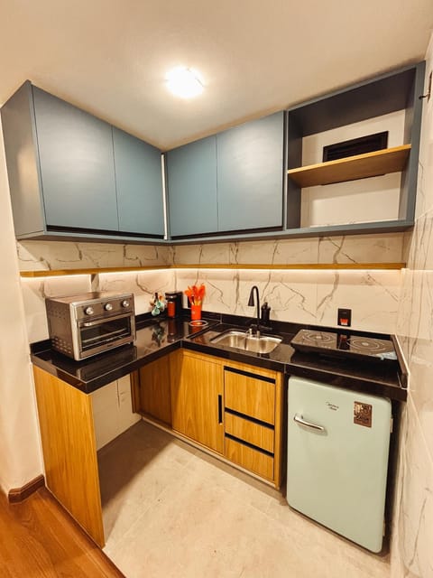 Coffee/tea facilities, Kitchen or kitchenette, minibar, oven, stove