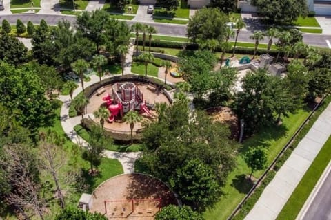 Natural landscape, Bird's eye view, Children play ground, Children play ground, Garden