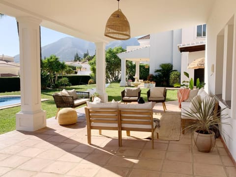 Patio, Seating area, Garden view, Mountain view