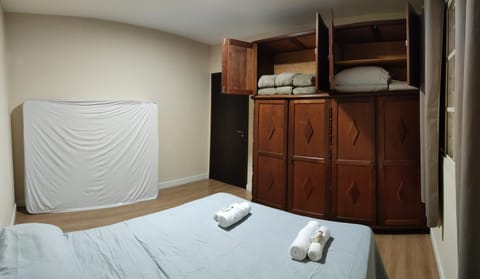 Bed, Photo of the whole room, Bedroom, towels, wardrobe