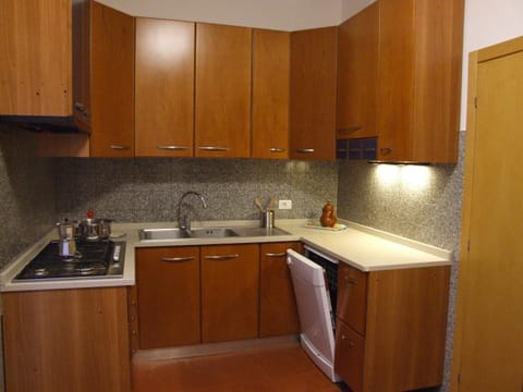 Kitchen or kitchenette, dishwasher