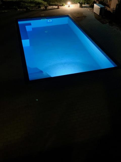 Night, Pool view, Swimming pool