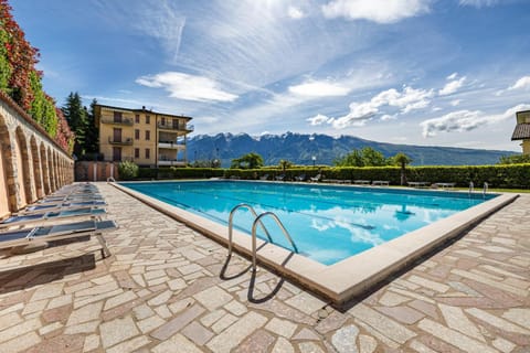 Property building, Living room, Swimming pool
