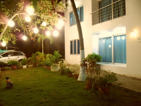 Property building, Night, Garden view